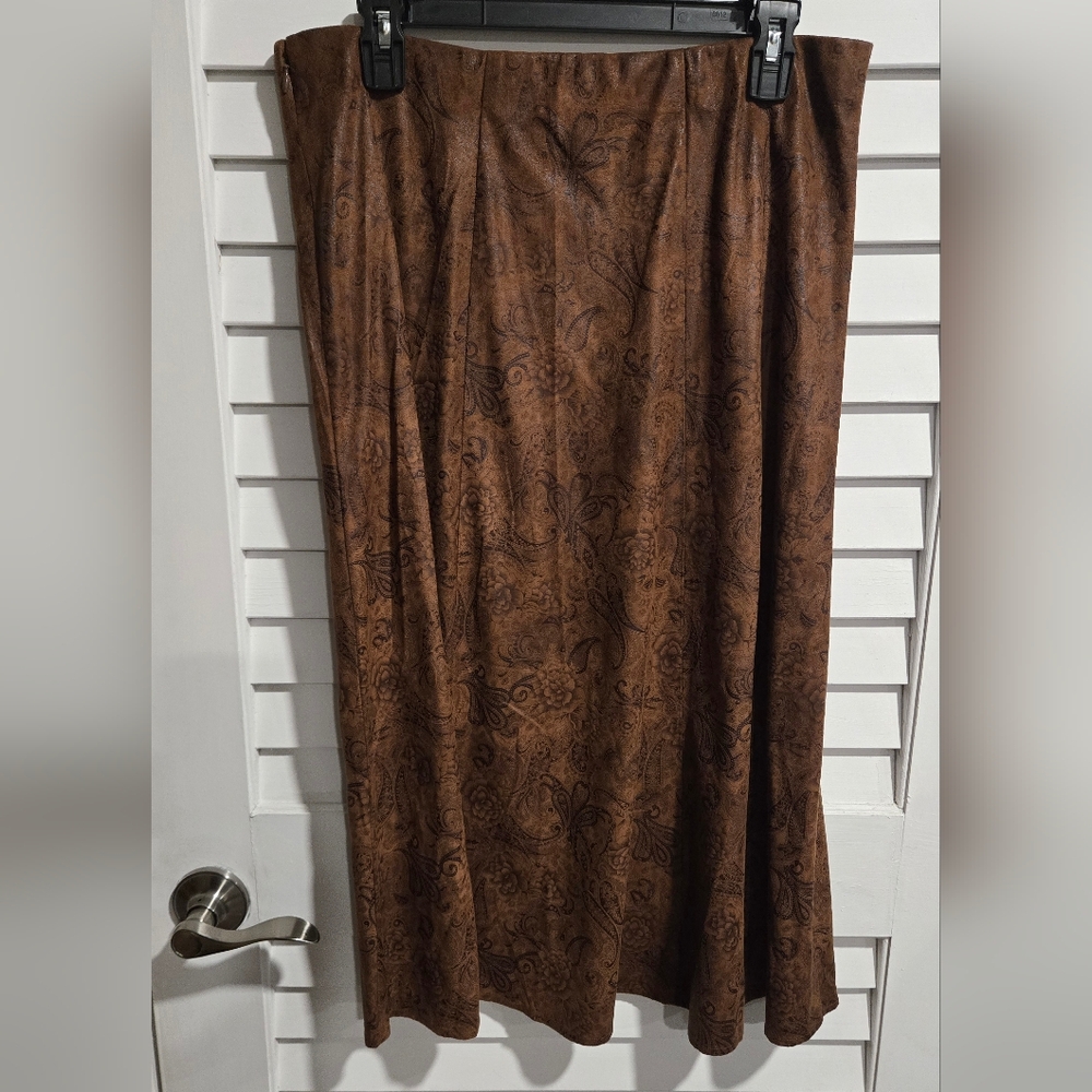 Vintage Christopher & Banks Brown Paisley Skirt - Picture 4 of 10
